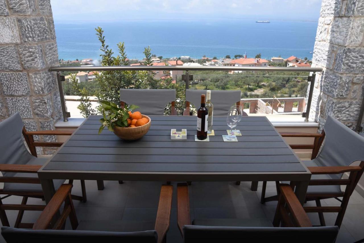 Villa Dafni - Infinite Sea Vistas With Private Pool Kalamata Exterior foto