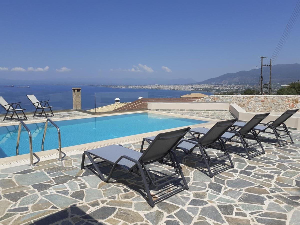 Villa Dafni - Infinite Sea Vistas With Private Pool Kalamata Exterior foto